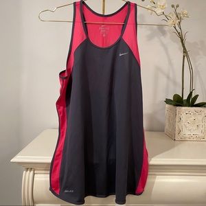 Hot Pink & Charcoal Gray Nike Dri-Fit Tank